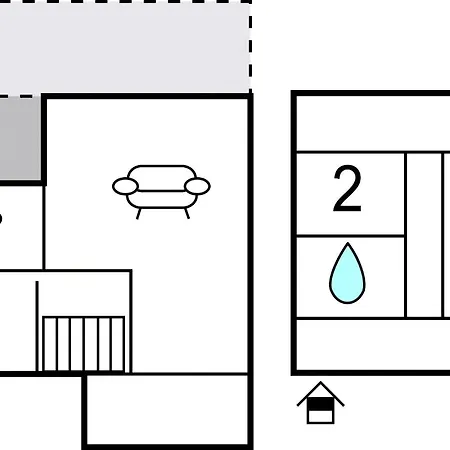 Hébergement de vacances Maison Confortable De 2 Chambres À